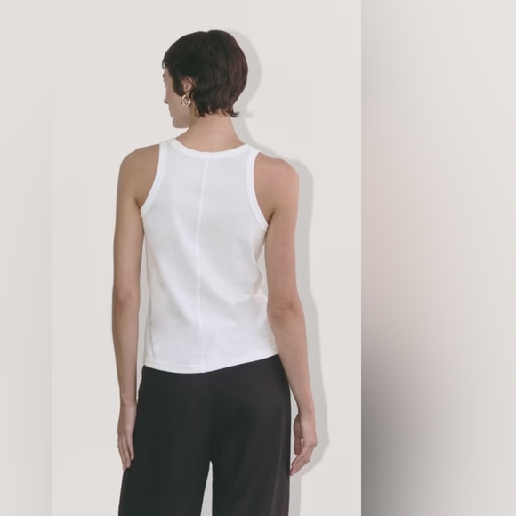 EVERLANE THE ORGANIC COTTON CUT AWAY TANK IN WHITE•Size XXS•NWT! - Picture 3 of 6